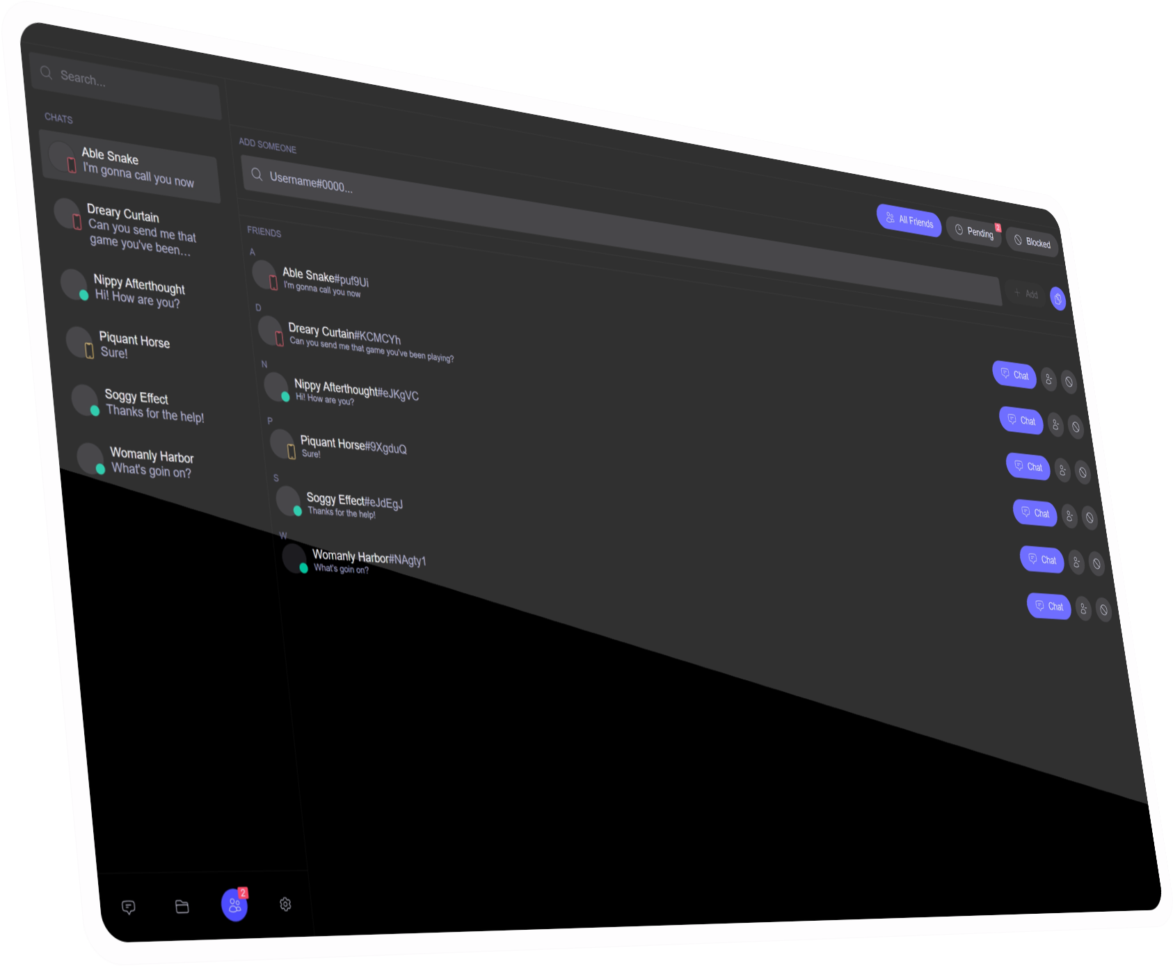 Friends UI